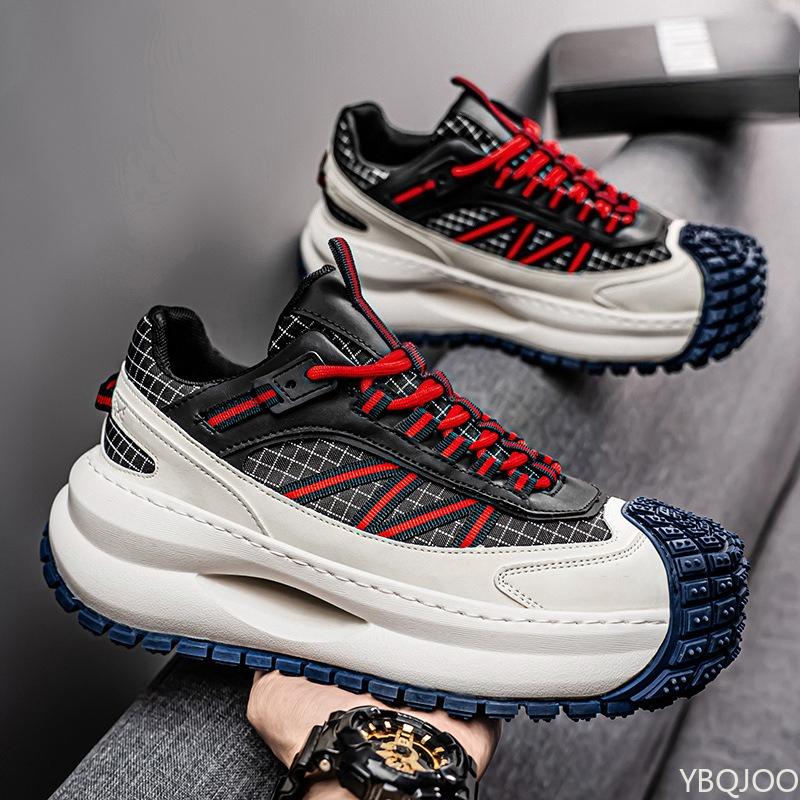 Spring and Autumn Fashion Trends Versatile Men's Sports and Leisure Shoes Thick Soled Height Increasing Breathable Men's Shoes