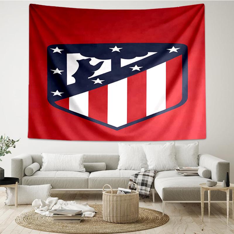 1PC Atletico Football Club Printed Tapestry Room Decoration Wall Hanging for Living Room Bedroom, dormitory, Birthday and Christmas gifts