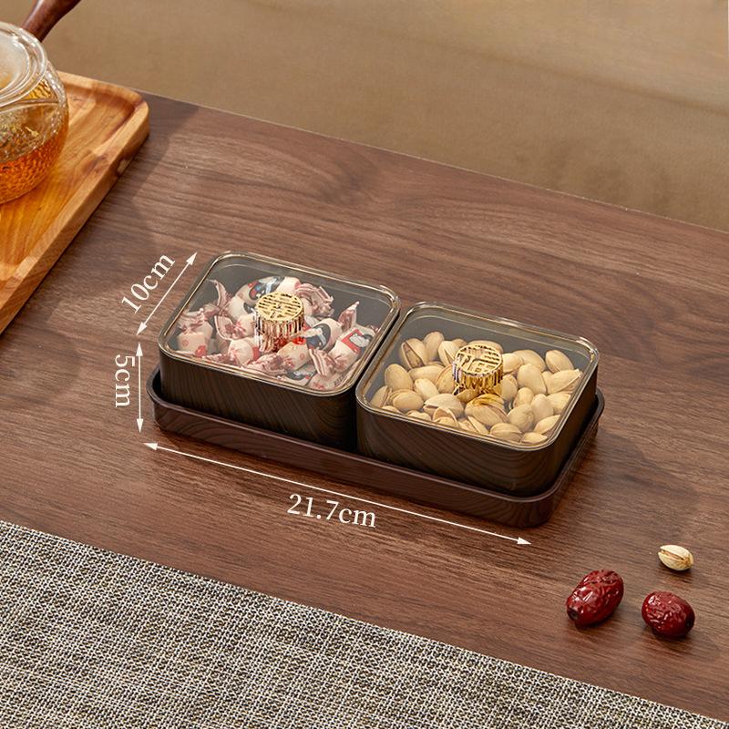 

Легкая роскошная имитация древесины фруктовая тарелка для дома, дорогая ретро-конфетная коробка большой емкости для гостиной, влагостойкая ореховая коробка no specification