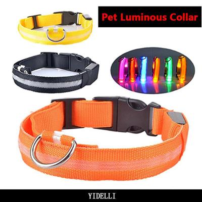 Wiederaufladbares Halsband für Haustiere, leuchtendes LED-Halsband, Hundeseil, USB-Hundekopfbedeckung, Angelnetz, leuchtendes kleines Halsband, Heimtierbedarf, Zubehör