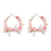 Pinkddudu Elegant BOHO Colorful Round Zinc Alloy Earrings Sweet Fashion Trendy Hoop Earrings Women Jewelry Gift PD2259