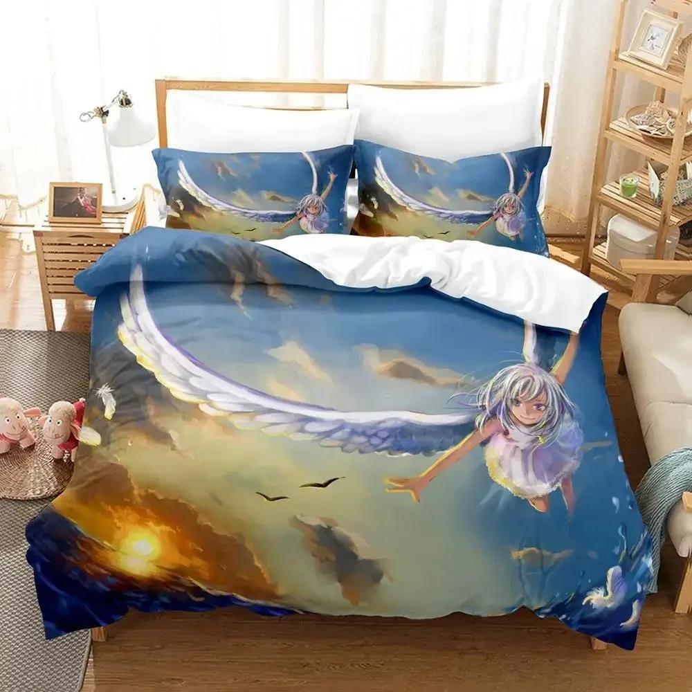 3D Fantasy Angel All Season Guardian Angel Printed Bed Set Duvet Cover Pillowcase Bedding Set Bed Linen Sheet Quilt Cover Full