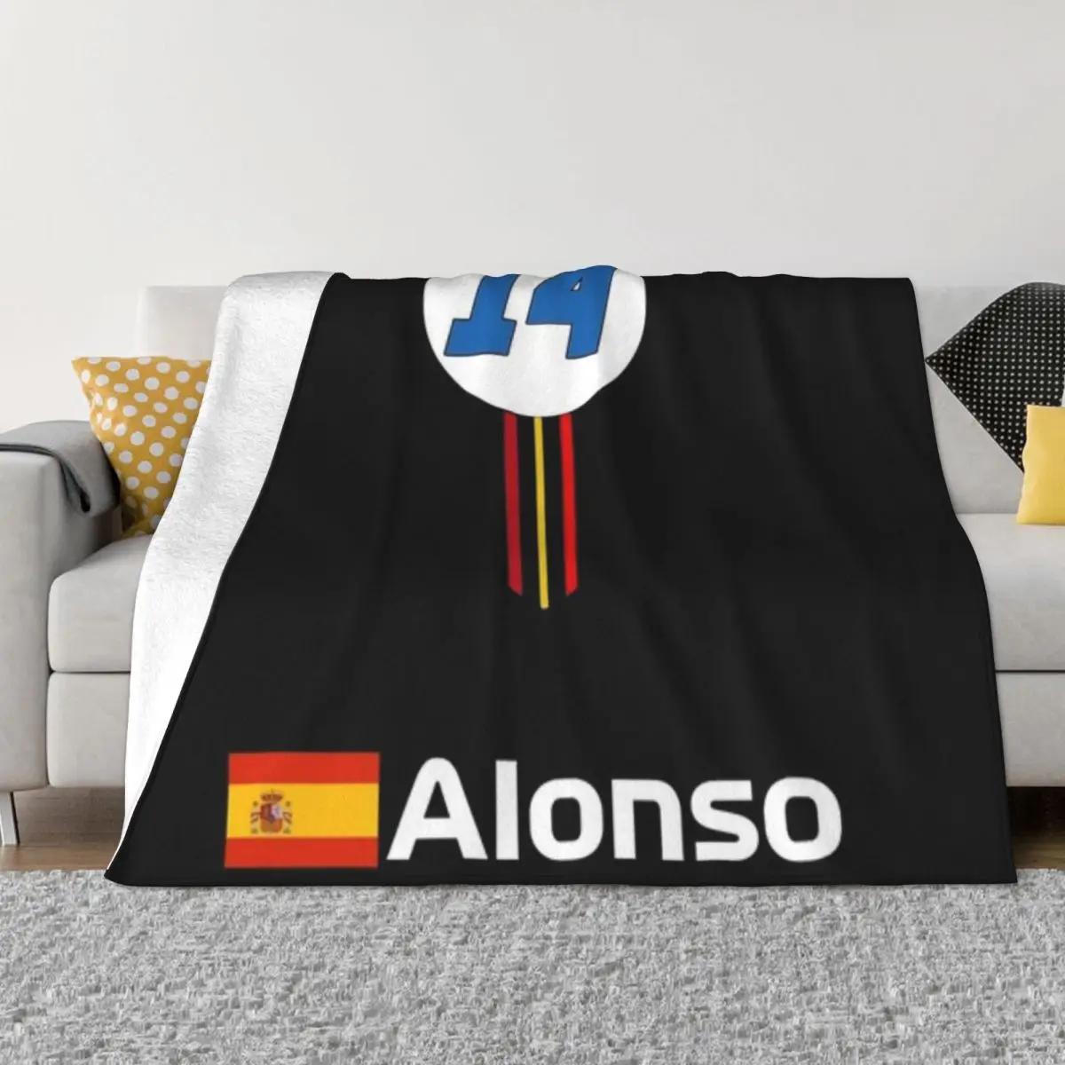 Fernando Alonso 14 F1 Плед Фланелевый Пледы для Диванов Мягкий Теплый Покрывало Постельное Белье Decort Плед Плюшевый Зимний Одеяло 30x40in
