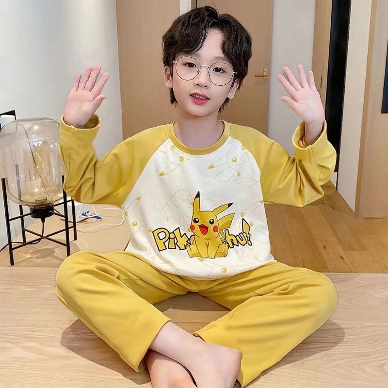 Boys' Cartoon Pajama Set - Long Sleeve, Spring/Autumn