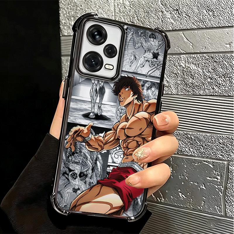 Baki the Grappler Anime Plating Phone Case For Xiaomi Redmi Note 14 15 Pro Plus 13 12 11 11S 11T 10 9S 9 5G Anti-Fall Airabag Co