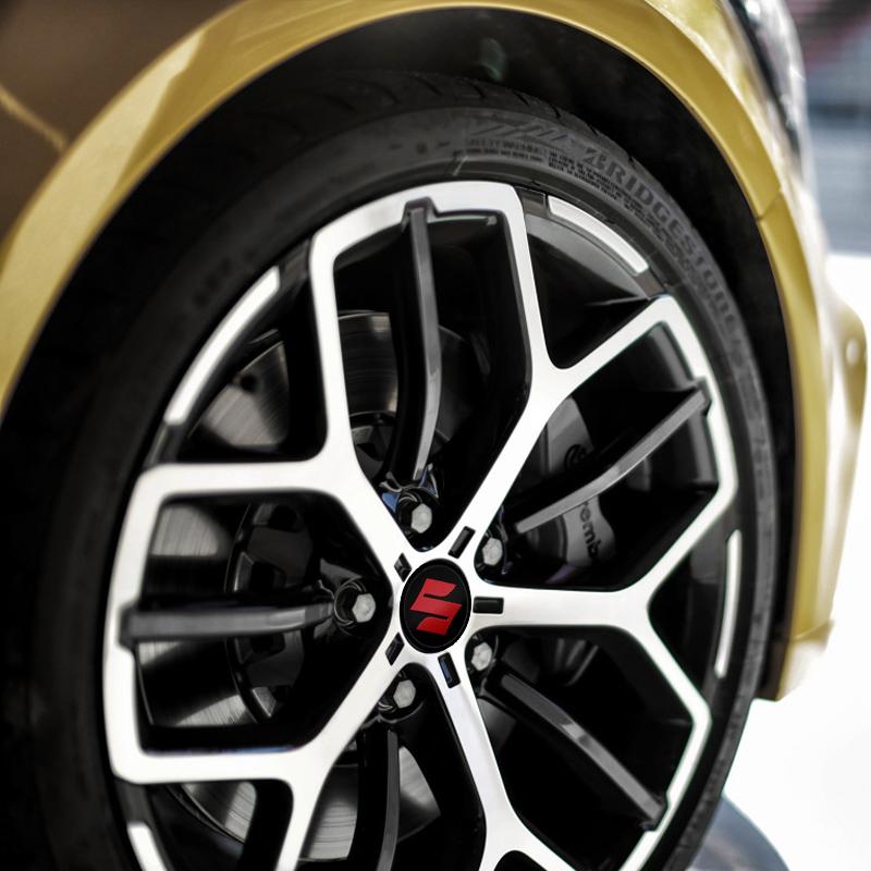 YOTA6 4Pcs 54mm 56mm 60mm Car Wheel Center Hub Caps S Logo Badge Rim Cover Emblem For Suzuki Swift Jimny Vitara Baleno SX4 Accessories