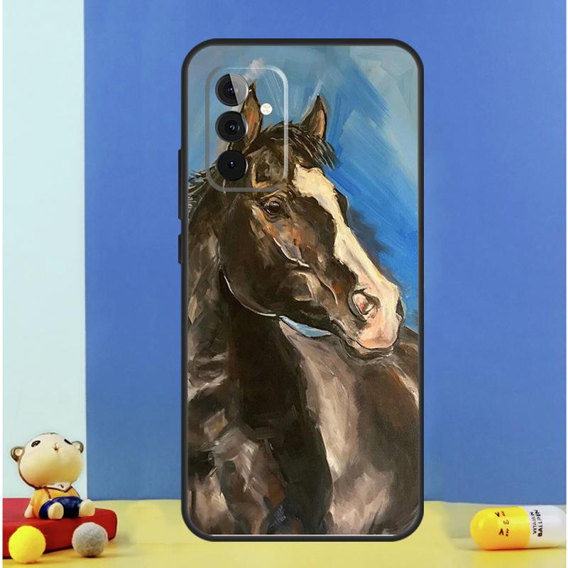 Horse Painted Art Case For Samsung Galaxy A06 A56 A16 A36 A55 A35 A33 A53 A13 A23 A17 A54 A34 A14 A52 A32 A15
