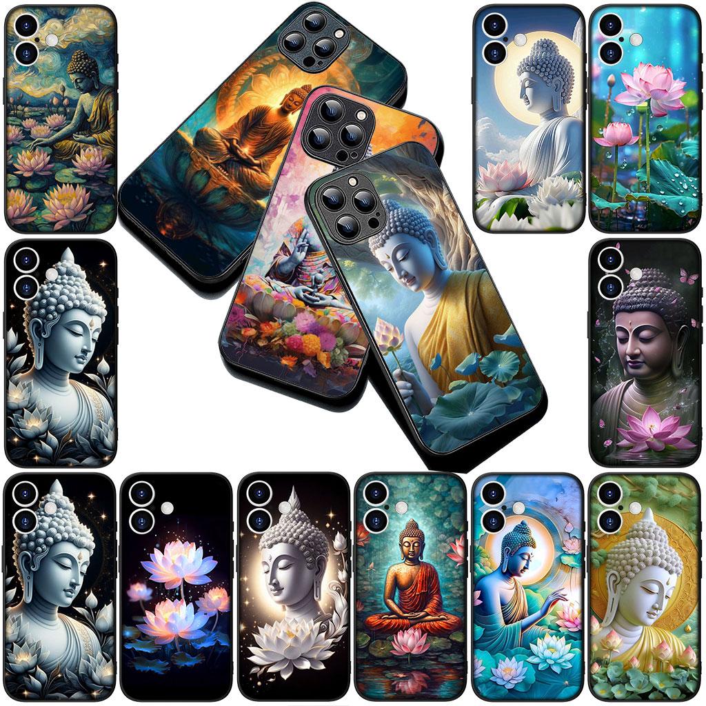 Phone Cover for Motorola Moto Edge 70 60 Fusion NEO Pro G Stylus G56 G96 G04 G05 20 Soft Case Lord Buddha Lotus Flower Light
