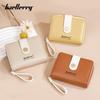 Fashion Material Pu Women Square Wallet With Letter Pattern And Two Fold Design
