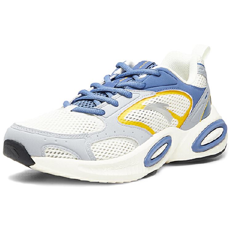 Anta Trendy Slip Resistant Abrasion Resistant Low top Running Shoes Men's White Blue 112025590-4