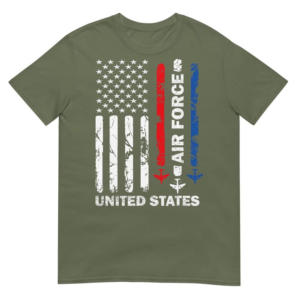 United States Air Force American Vintage Usa Flag Patriotic Tshirt