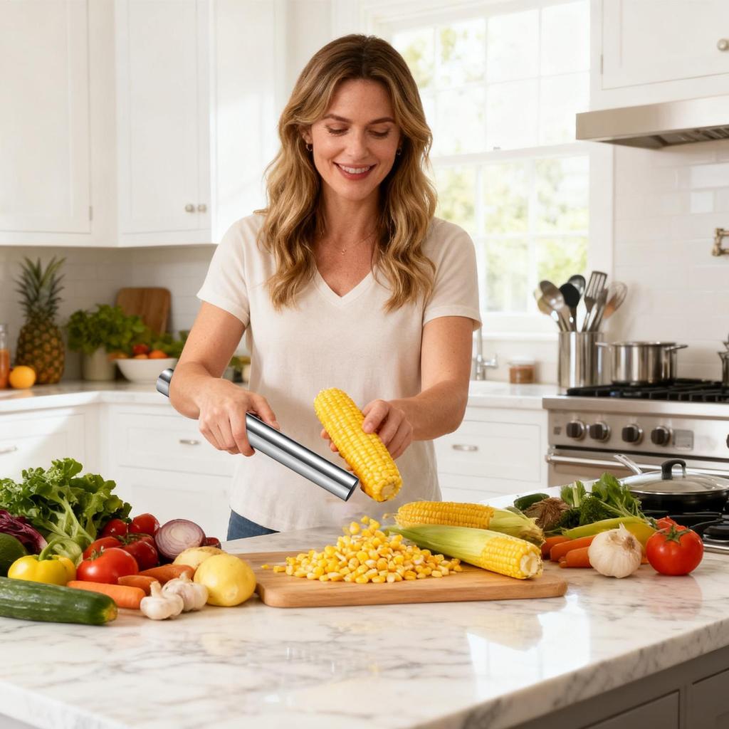 COB Remover Tool Non-Slip Ergonomic Handle Stainless Steel Thresher Peeler Corn Peeler Tool For Home Camping BBQ Backyard