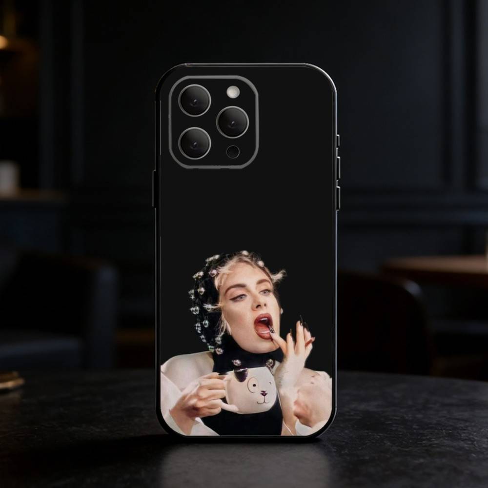 A-Adele singer Phone Case For iPhone 17,16,15,14,13,12,11 Plus,Pro Max,SE4Soft Silicone Black Cover