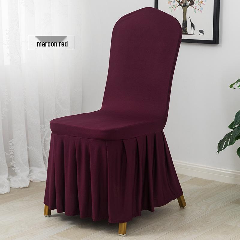 Universeller elastischer plissierter Stuhlhussenrock für Hochzeiten, Bankette, Hotels, Wohnungen und Restaurants.