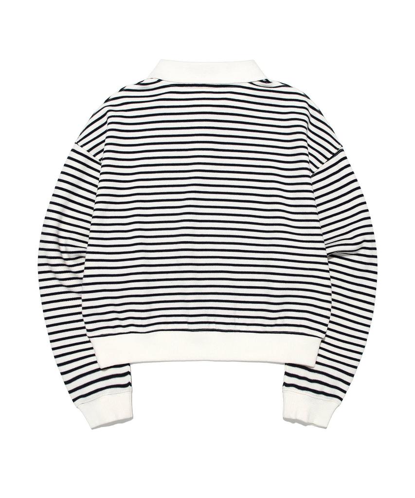 LEE Women'S Union Pique Collar Sweatshirt Ivory