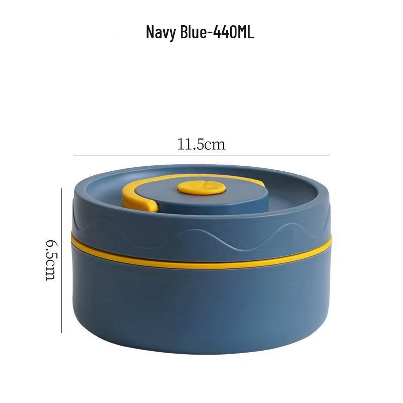 304 Stainless Steel Double-Layer Insulated Lunch Box with Lid for Office Workers & Students