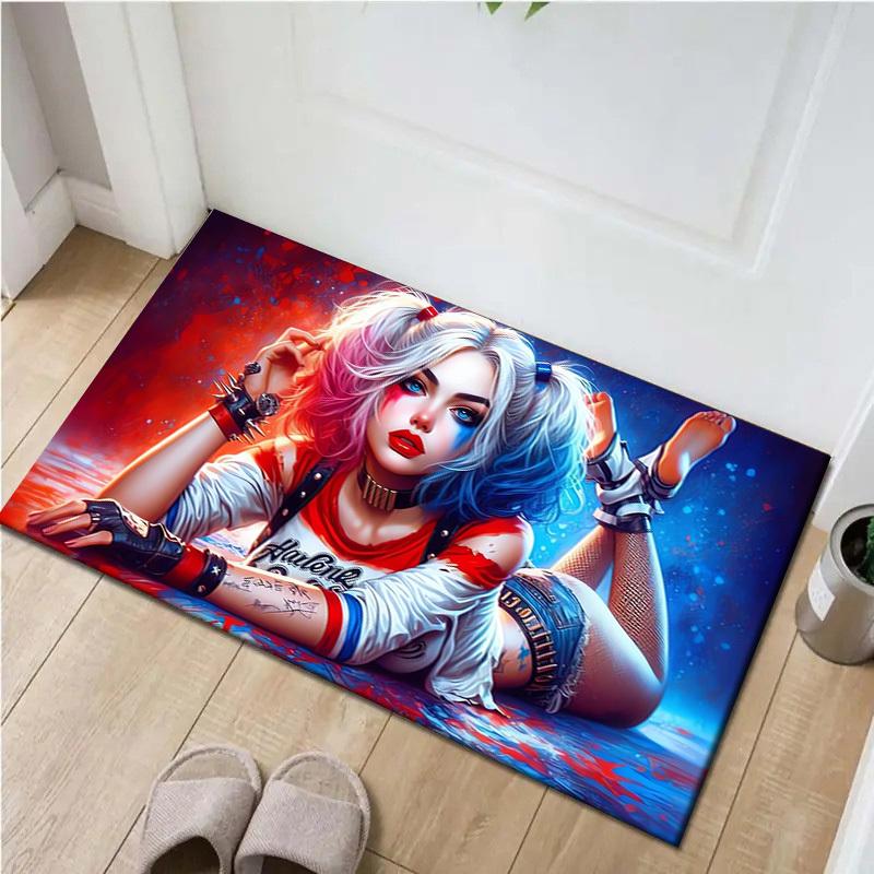 1pc Office Carpet Chair Mats Harleen Quinzel Perfect for Decorating Office Chairs, Living Rooms, Or Bedrooms,Polyester Carpet 60cm by 90cm