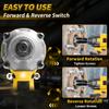 Lithium Ion 20V Heavy Duty Brushless Cordless Impact Wrench 320Nm 500W 1/2 Inch Drive Industrial DIY Use with 2.0Ah Battery