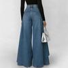 VIONA Pantaloni di Jeans Donna Jeans Vintage Gamba Larga Pantaloni Lunghi Vita Alta Pantaloni Dritti Y2k Streetwear Elegante Patchwork Lavoro Casual Estate