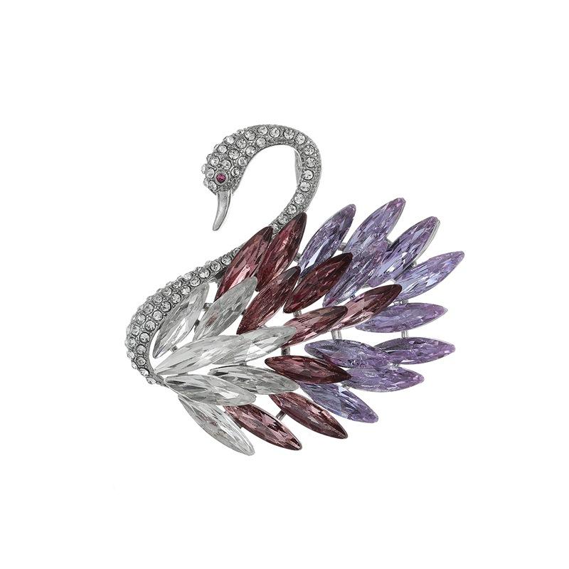 High-End Light Luxury Flower Brooch Female Heavy Industry Design Sense Animal Brooch Diamond Corsage Coat Clothing Accessories