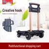 Foldable Aluminum Trolley with Universal Wheels – Portable Shopping Handcart for Outdoor Use