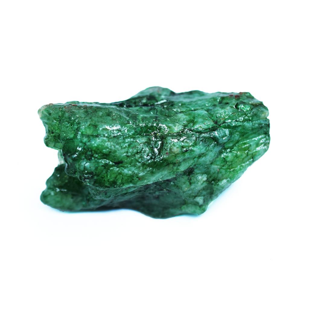 Natural Green Emerald Loose Gemstone Dyed Raw Rough Uncut 645.50 ct for Lapidary and Gem Collections