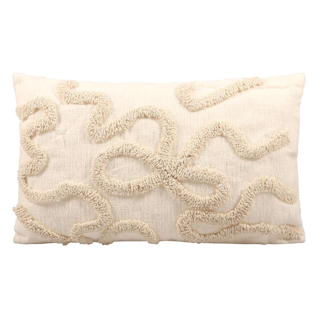 Bow Pillow Cover Boho Neutral Pillow Cushion Case Farmhouse Modern Decorative for Bed Sofa Living Room Nordic Style