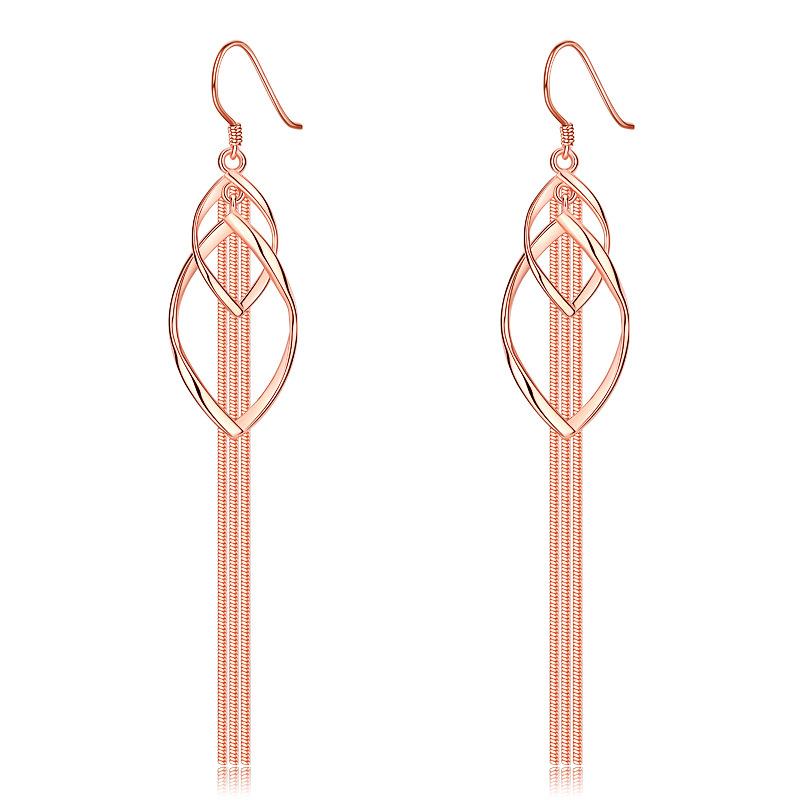 

Двойные витые серьги-кисточки Волнистые супер феи Earline женские витые трехлинейные серьги