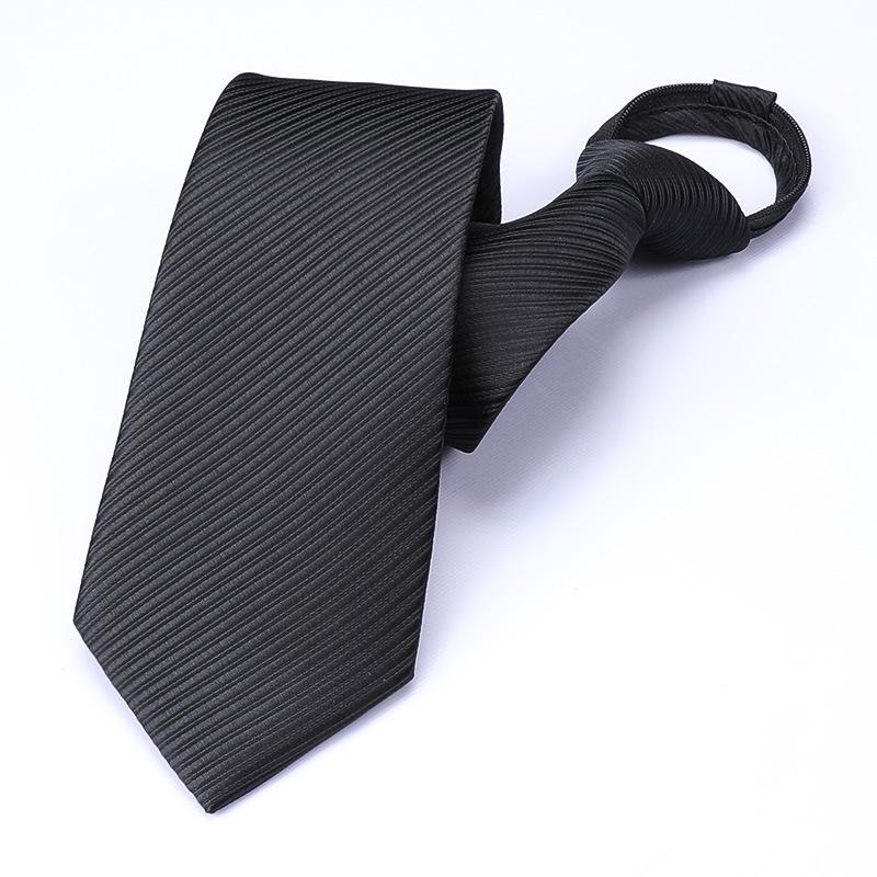 Men's Korean Style Zipper Striped No-Tie Professional Wedding Tie