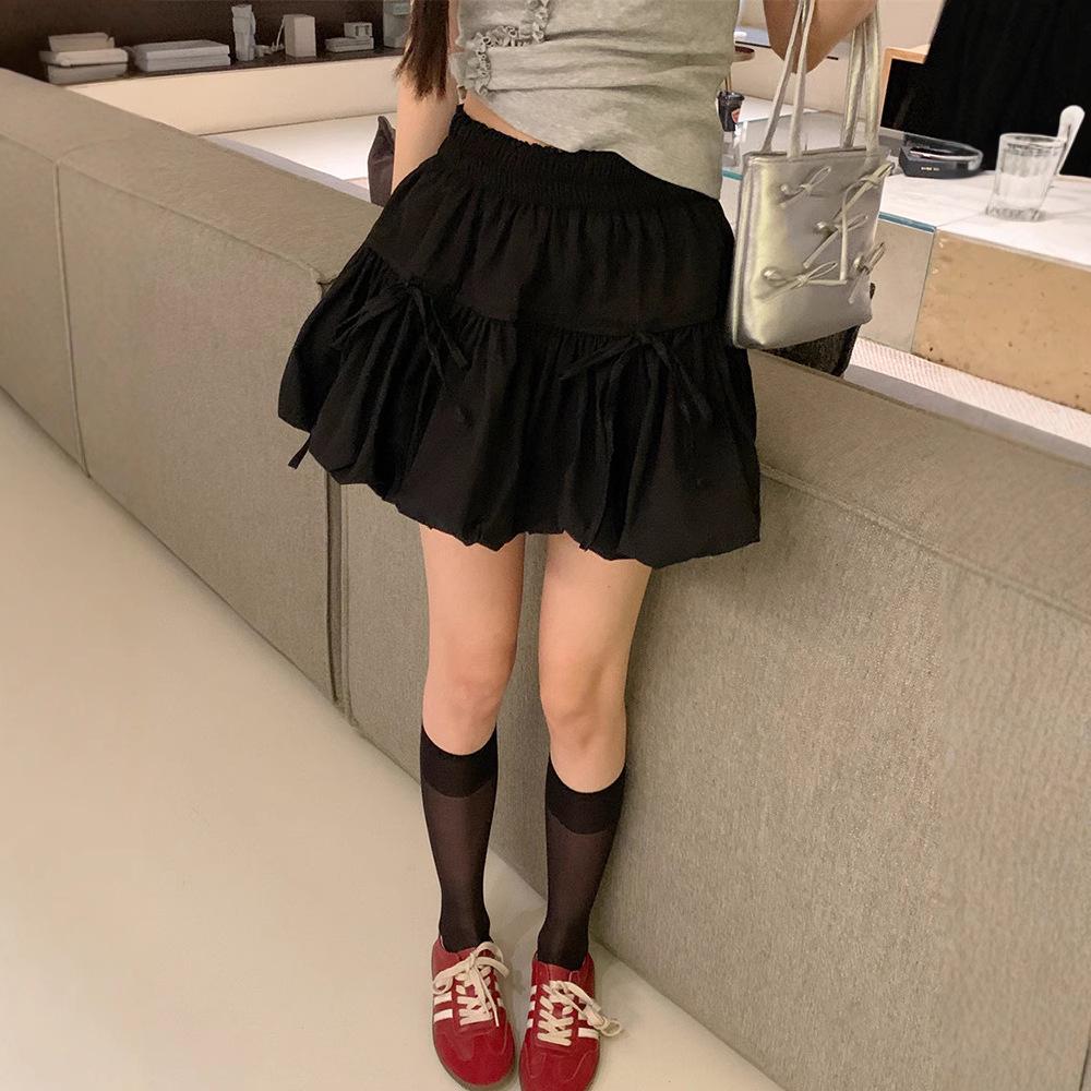 Spódnica midi A-line z wysokim stanem w kwiaty - Lato 2025 Damska wyszczuplająca puszysta