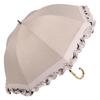 Refume Long Light Sun and Rain UV Parasol, Umbrella, 100% Blocking, Lightweight, Umbrella, Protection, REFU-0009, Beige/Greige