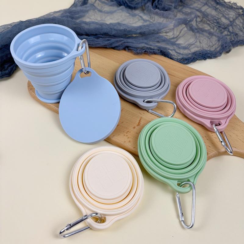 Silicone Collapsible Travel Cup, Foldable Camping Cup,Reusable Portable Drink Cup/Mug for Hiking, Outdoors, Travel