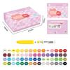 Arrtx 36/60 Colors Cartoon Acrylic Paint Pens Acrylic Markers Soft Brush Tip for Rock Painting Ceramic Glass Wood Plastic Metal