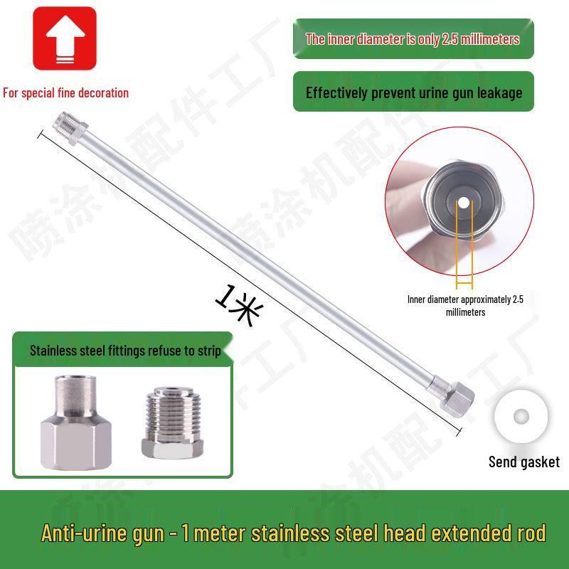 Universal Airless Paint Sprayer Extension Rod, 2m with Gasket Accessories