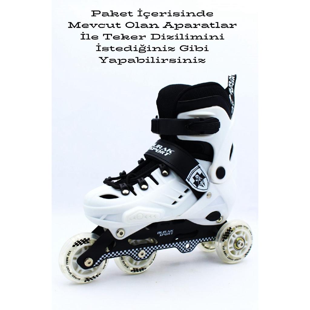 Professional Lighted Silicone Wheel Adjustable Child-adult Skates