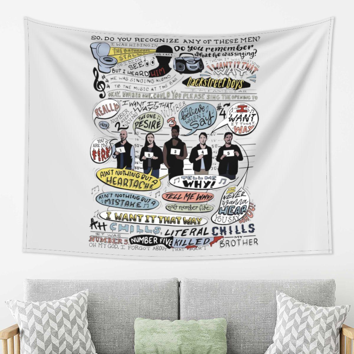 

I Want It That Way B99 Colorized Tapestry Wall Hanging Aesthetic Home Decoration Tapestries for Living Room Bedroom 74x94cm(29x37in)