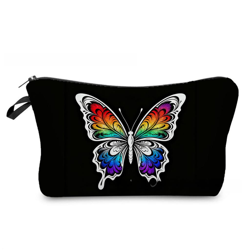 Women Butterfly Print Cosmetic Bag Toiletries Organize Travel Storage Case 6883