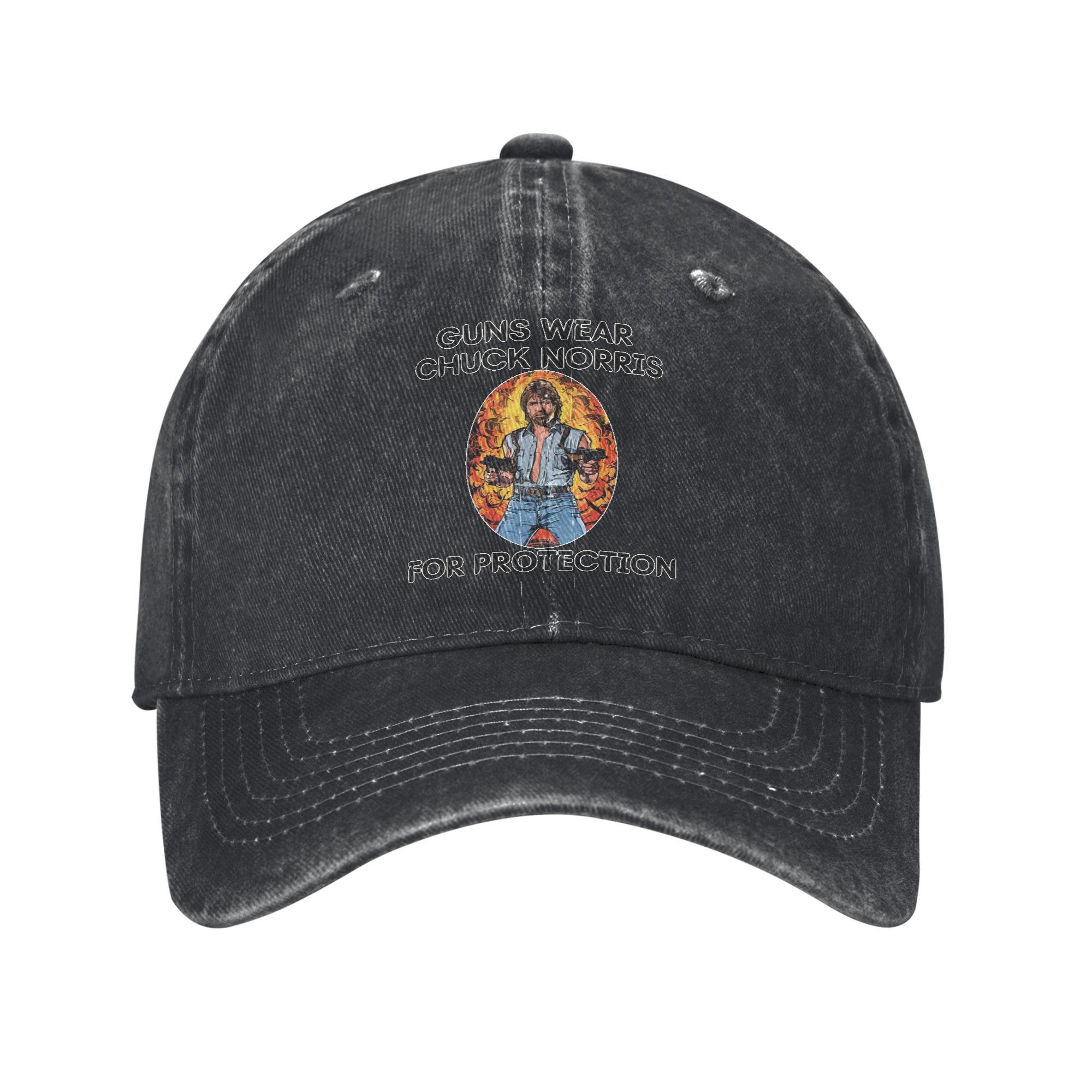 

Guns Wear Chuck Norris Action Films Baseball Caps Unisex Style Distressed Denim Snapback Cap Outdoor Unstructured Soft Caps Hat One Size чёрный