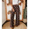 Fashionable Women's Polka Dot Loose Casual Mid-waist Denim Trousers