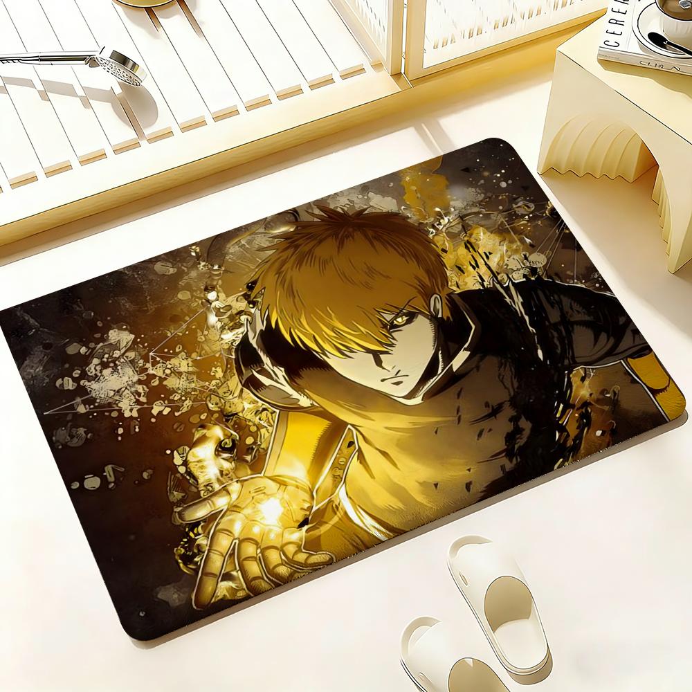 Anime Hot O-One-Punch Man Floor Mat Bedroom Living Room Flannel Door Mat Non-Slip Home Decor