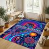 Rainbow Dreams Theme Soft Crystal Velvet Rug Custom Name & Text Print Non Slip Floor Rug for Bedroom Living Room