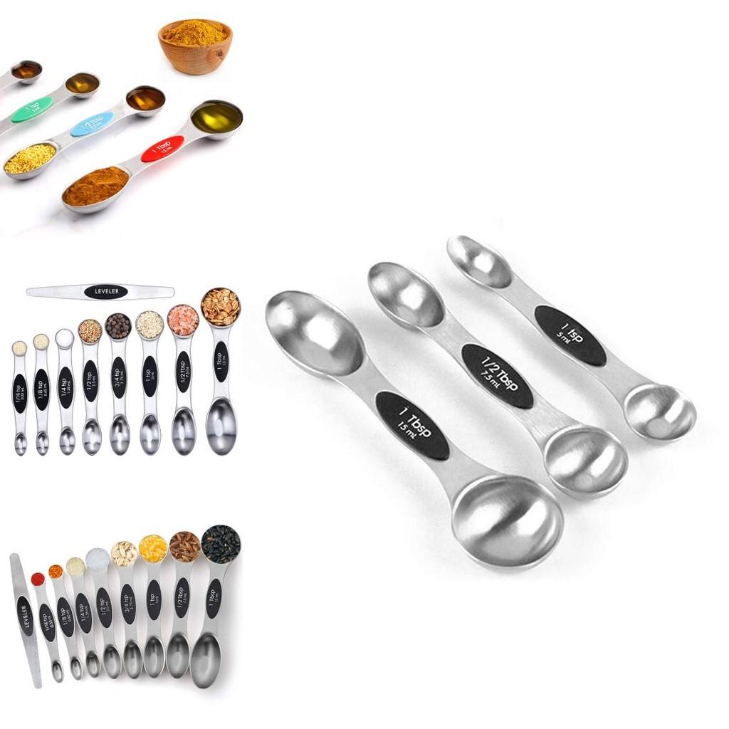 Innovatives magnetisches Messlöffel-Set in neun Teilen mit genauen Graduierungen für Rezepte