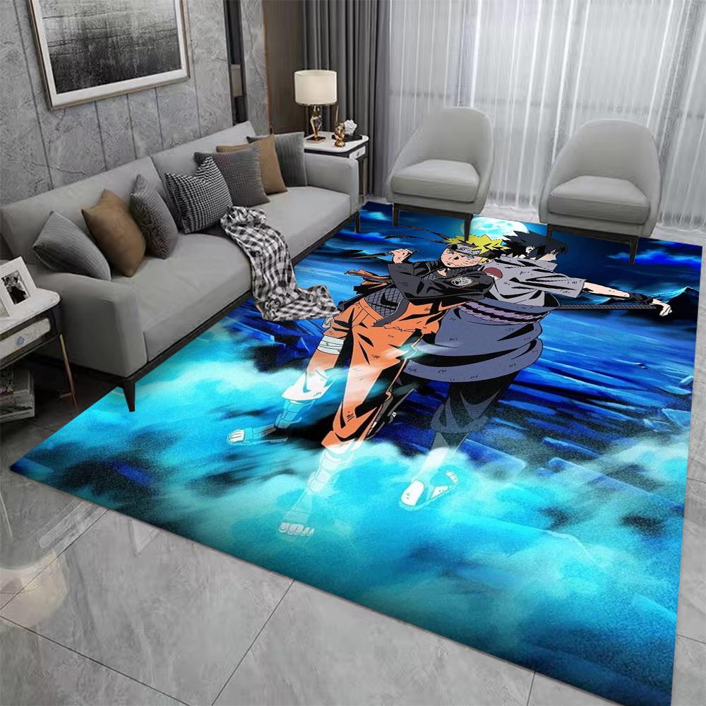 Japanese Anime Naruto Rugs Non-Slip Floor Mat for Home Living Room Bedroom Rug Washable Round Carpet Decor