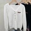 Fashion Plus Velvet Padded Sweater All Match Casual Knit Bottoming Shirt Women Autumn Winter Elegant Slim V-neck Tops
