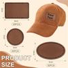 AEE4-90 Pcs Iron On Leatherette Patch Rustic Faux Leather Patches For Jacket Backpack