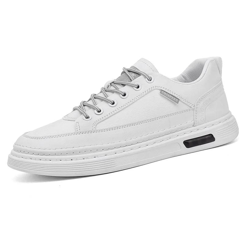 Chaussures de sport décontractées imperméables respirantes antidérapantes pour hommes Printemps Nouveau Style Baskets en toile blanche à enfiler Semelle en caoutchouc