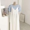 Honey J Niebe Lace Cotton Bustier Long Dress  3 Colors 