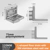 L Shape Corner Floor Drain Stainless Steel Side Drainage Wear Resistant Wall Drain Shower Balcony Anti-odor Floor Drain Cover