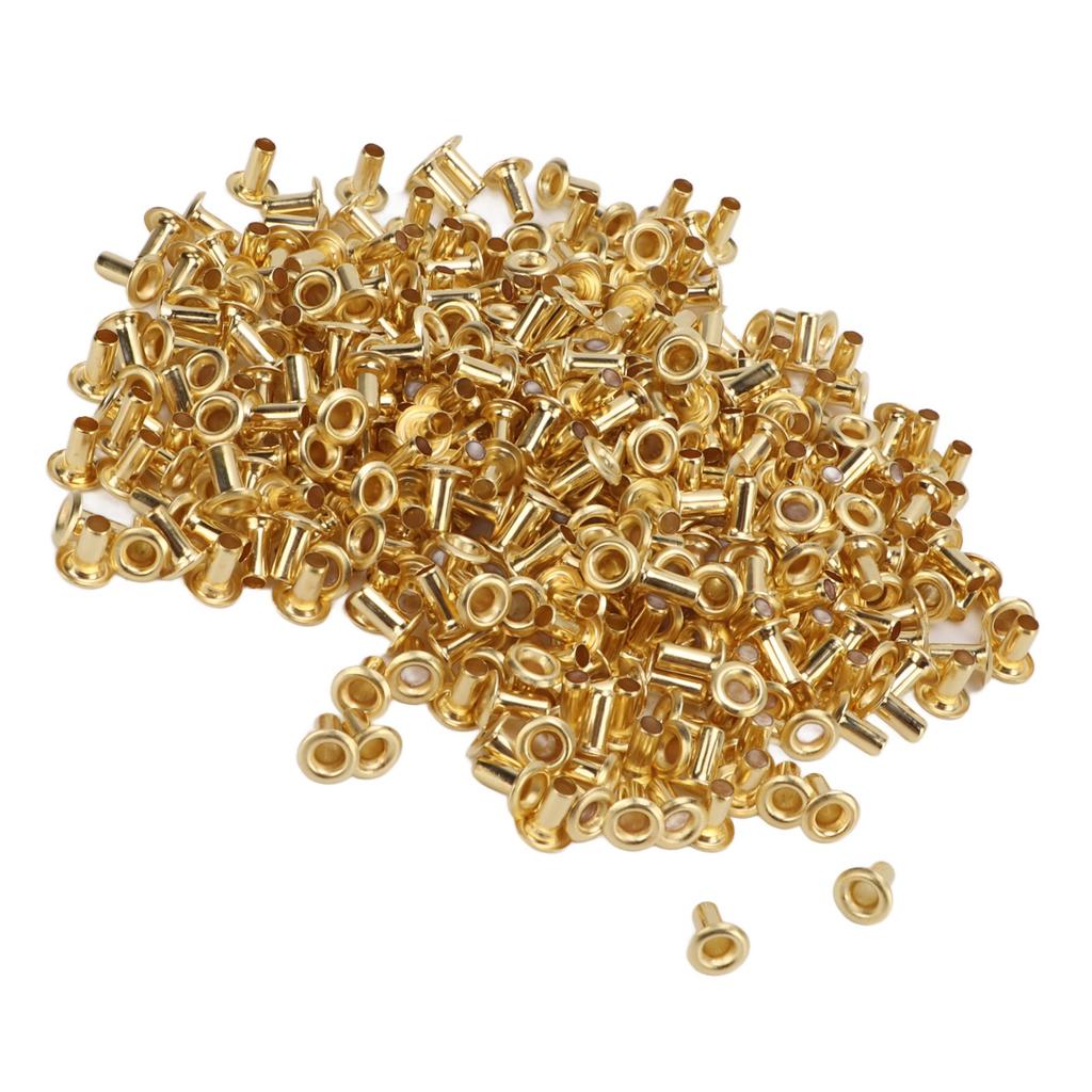 500 Pcs Hollow Rivets DIY Through Hole Brass Decorative Hollow Rivets Copper Air Eye