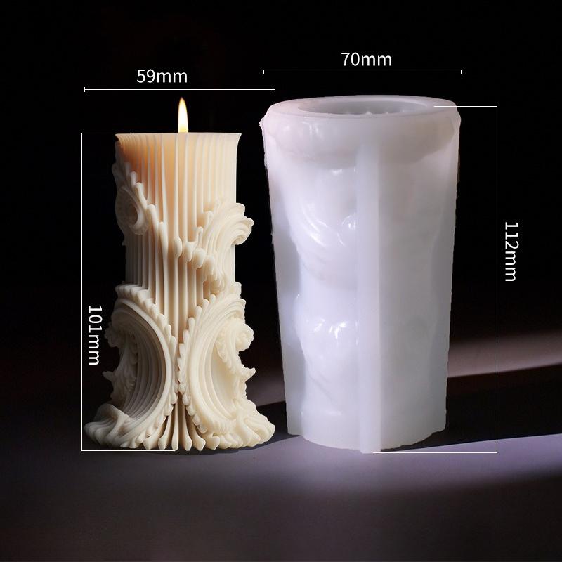 Силиконовая форма для ароматерапевтических свечей Европейский стиль Цилиндрическая Минималистичный дизайн столбика